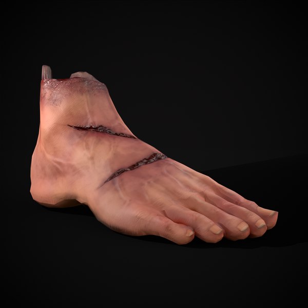 3D Severed Male Foot