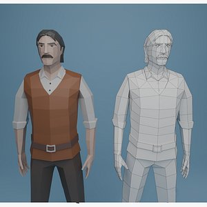 Low Poly Man Rigged