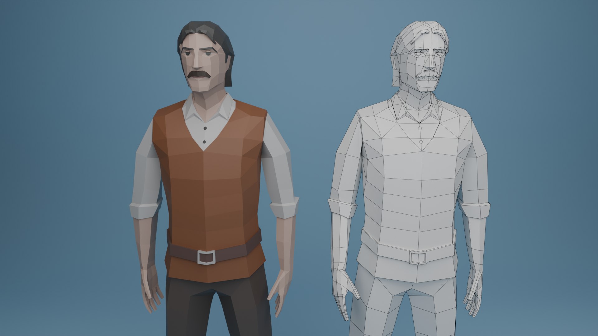 3D Low Poly Man Rigged - TurboSquid 2459317