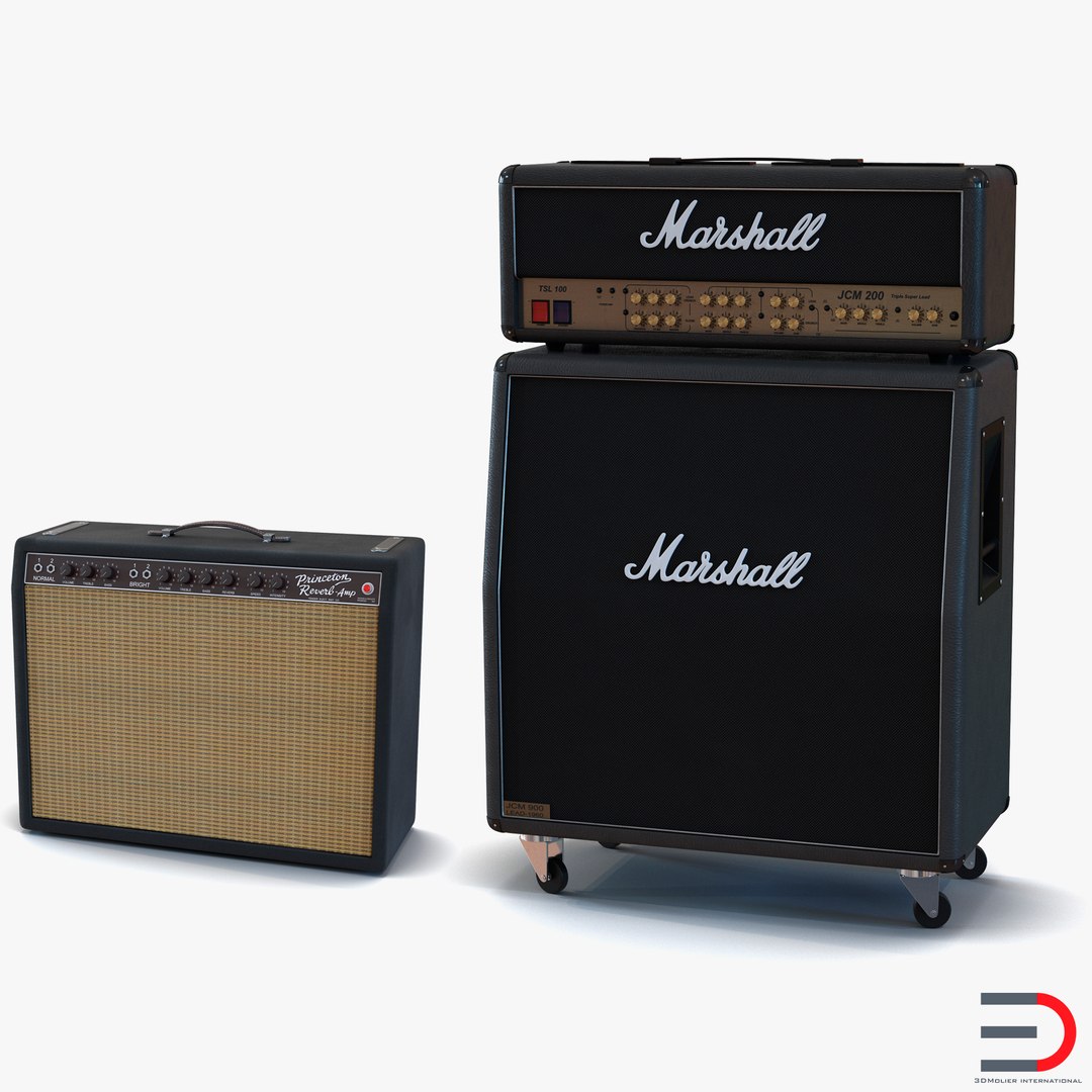 Guitar Amplifiers Collection 3D model preview