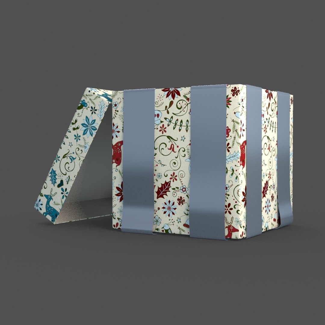 christmas gift present box 3d 3ds