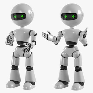 Smart Android Talking Animated Rigged For Blender 3D model