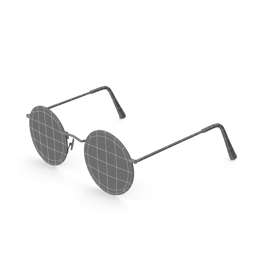 3d model of dark blue glasses Dark glasses 3d model