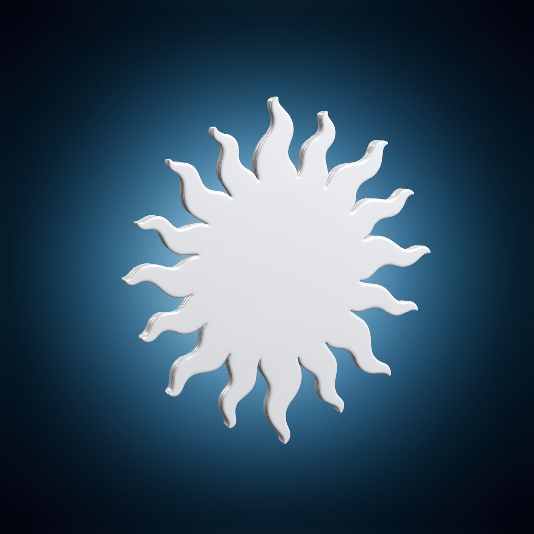 3D Celestial Sun Face With Wavy Rays 3D Print Model - TurboSquid 2548821