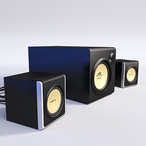3d model computer speakers