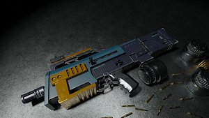 Narkot 69 SMG Low-poly 3D model