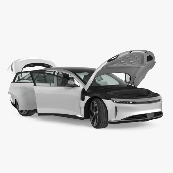 Electric Luxury Sedan Lucid Air Rigged for Maya 3D model