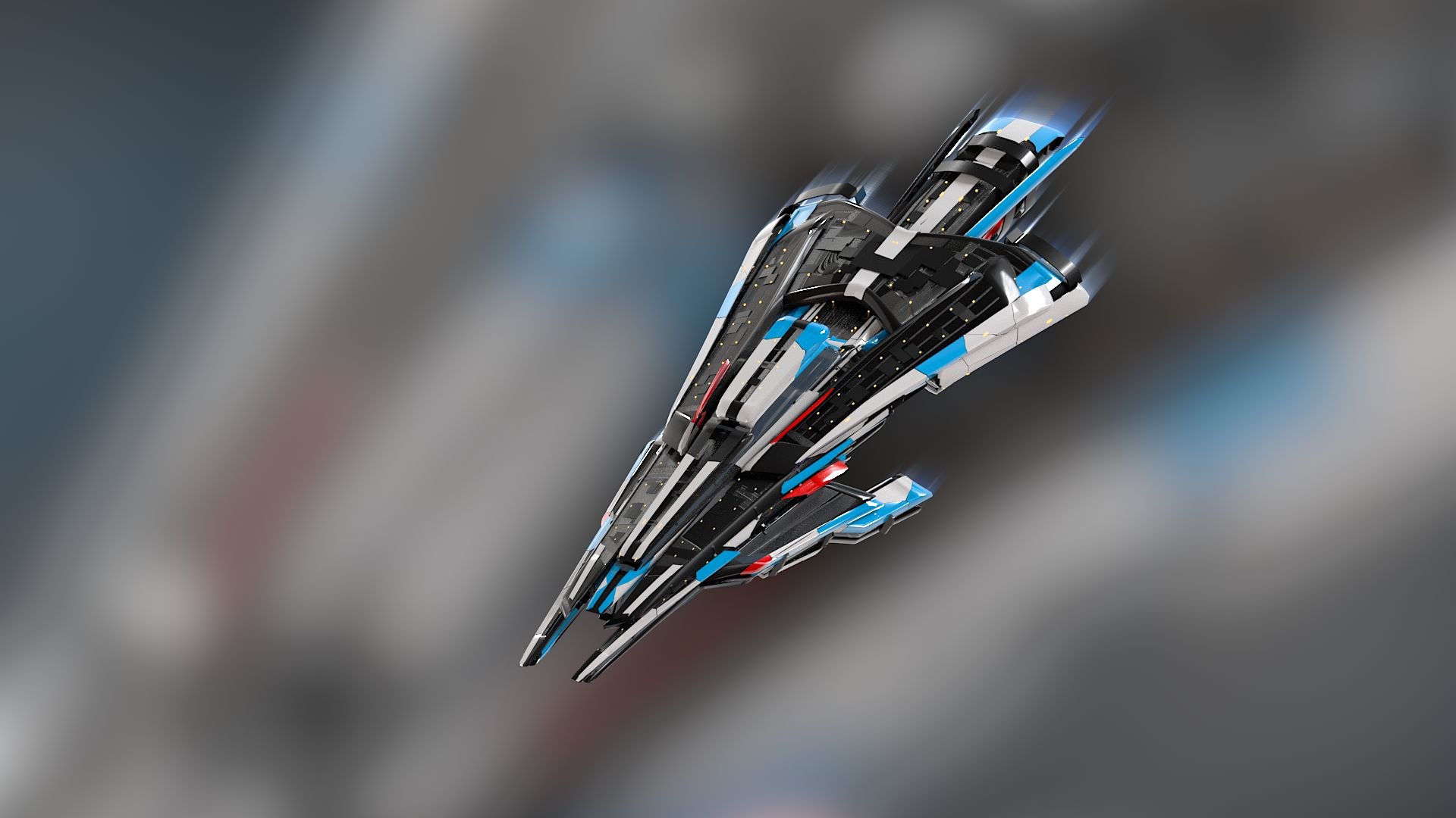 3D Lowpoly Sci Fi Spaceship Space Craft Air Vehicle 38 model ...