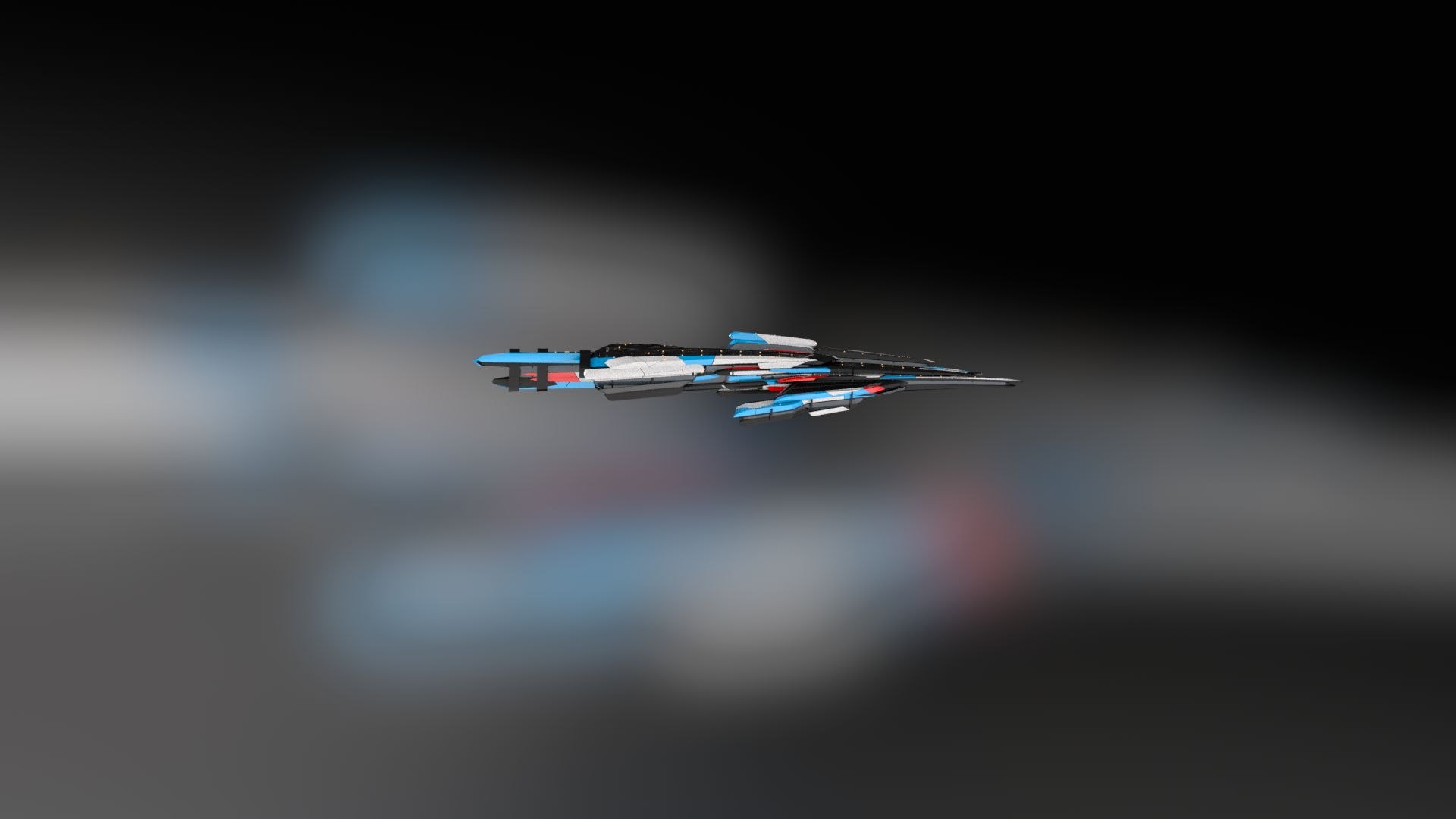 3D Lowpoly Sci Fi Spaceship Space Craft Air Vehicle 38 model ...