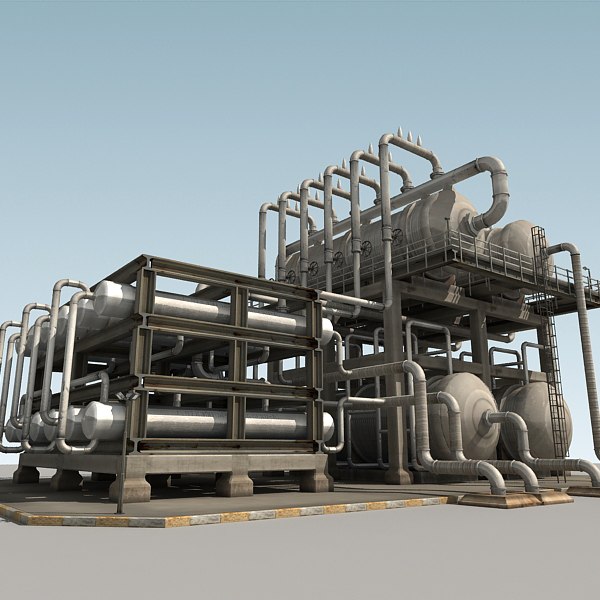 3d mega refinery industrial