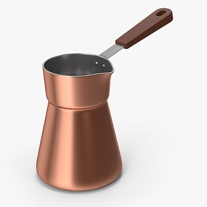 3D Bronze Coffee Pot model
