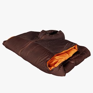 Brown down casual winter sleeveless jacket generic folded for sport hiking