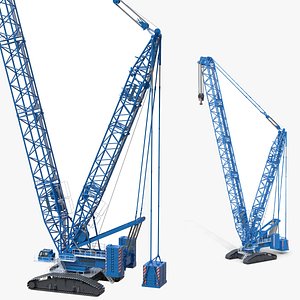 3D Liebherr LR11000 Crawler Crane Blue