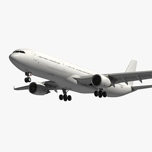 3D model airbus white livery a330