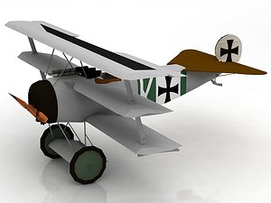 3D Fokker DR1 Triplane WW1