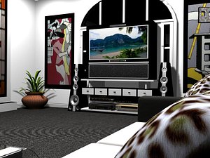 3ds max tv room