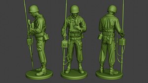 3D soldier ww2 engineer american