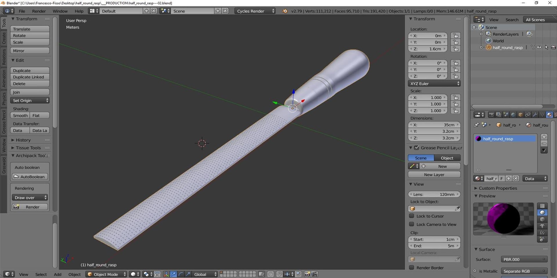 Half Rasp 3D Model - TurboSquid 1419884