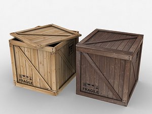 wooden crate 3d max