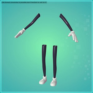 3D Cartoon Arms - Legs