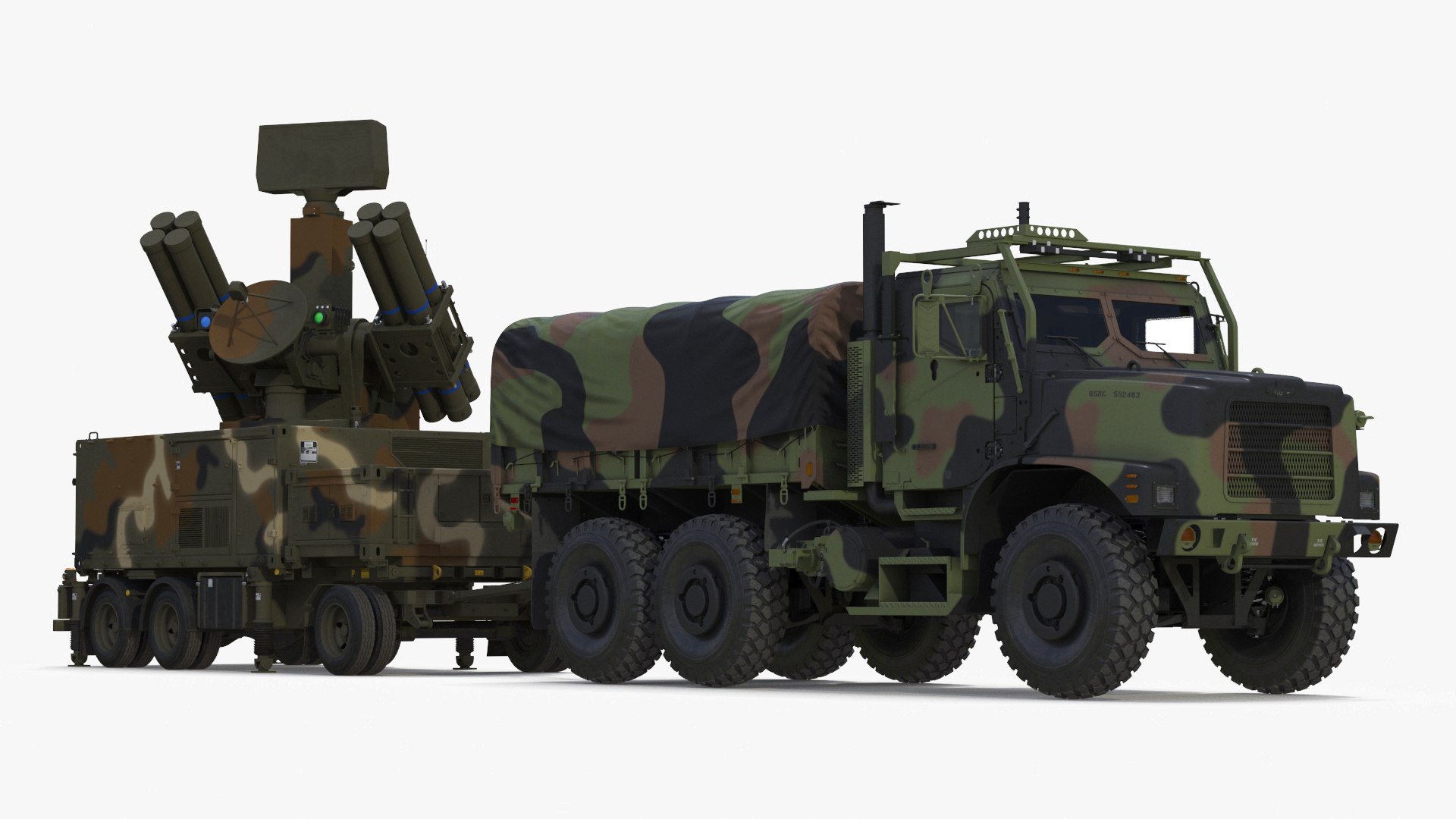 Truck with Trailer Air Defense Missile Complex
