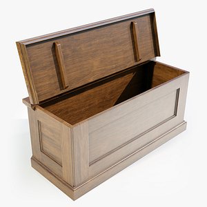 3D Wooden Chest model