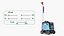 Robot de livraison cyan Kiwibot truqué