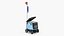 Robot de livraison cyan Kiwibot truqué
