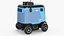 Robot de livraison cyan Kiwibot truqué