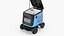 Robot de livraison cyan Kiwibot truqué