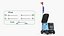 Robot de livraison cyan Kiwibot truqué