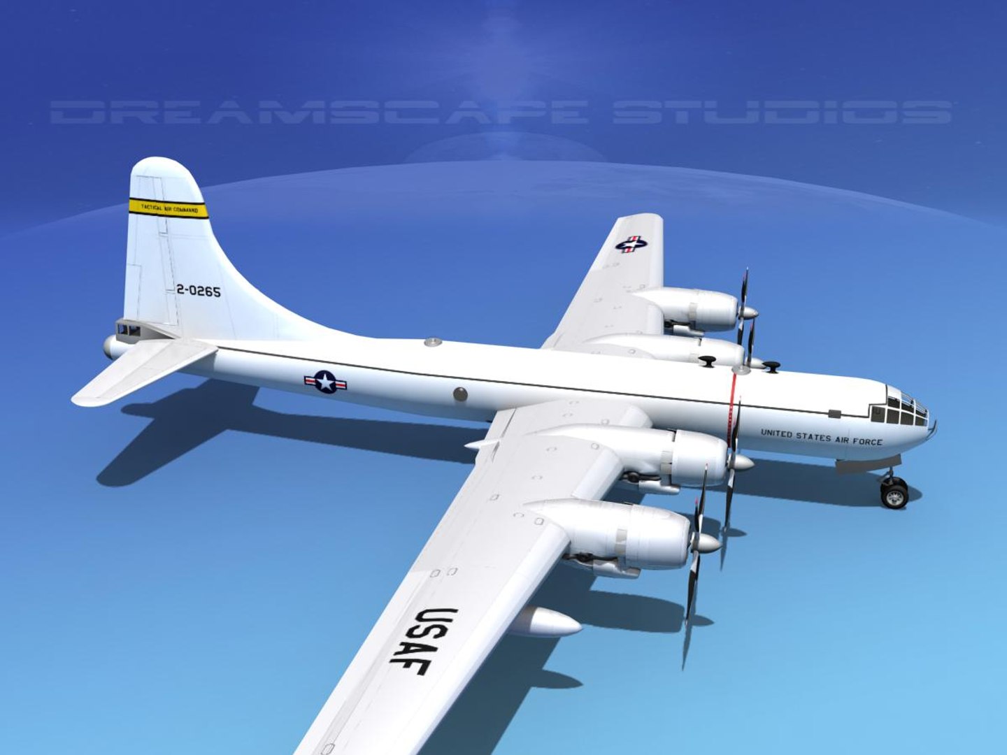 Superfortress Boeing B-50 Bomber 3d 3ds