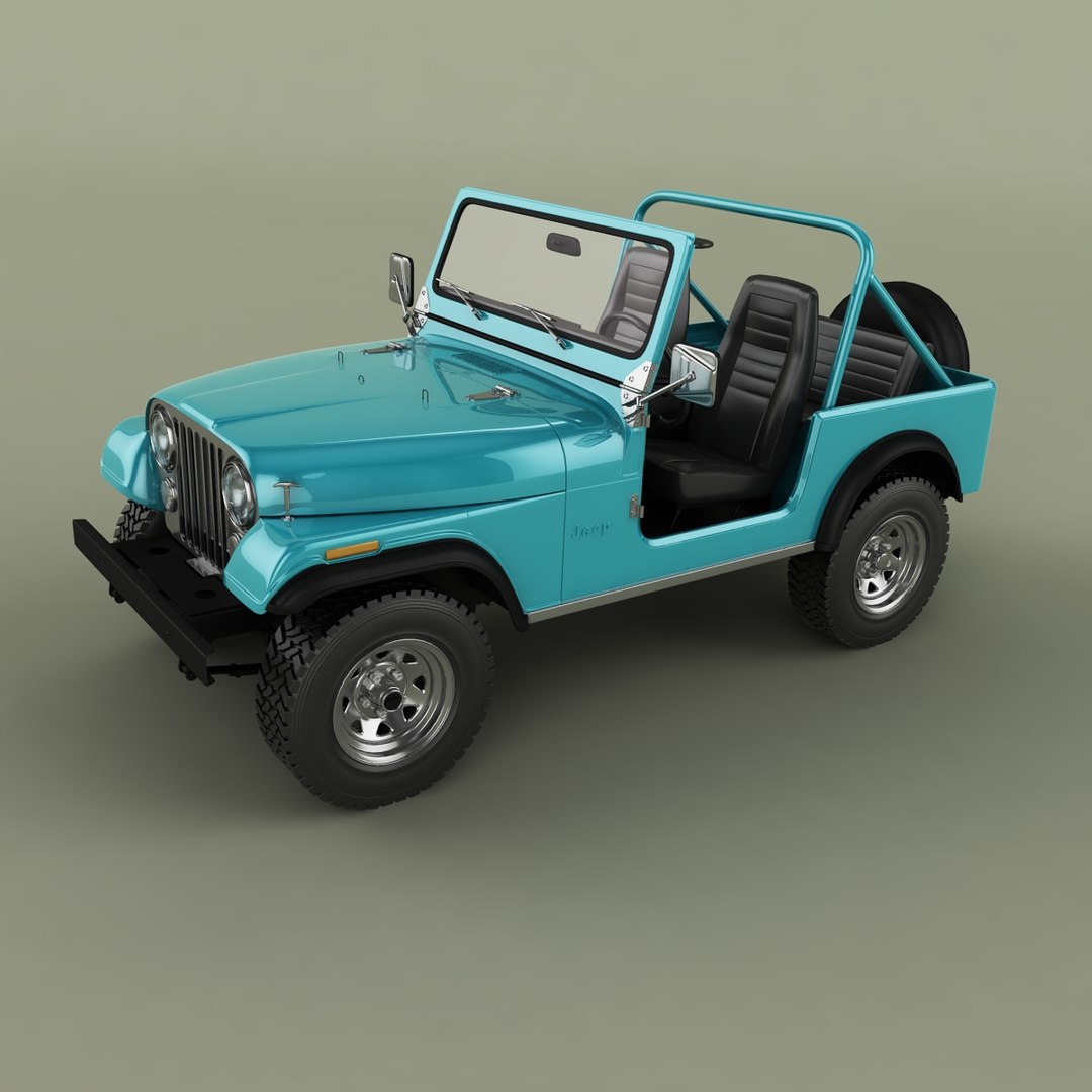 3D Jeep CJ-7 https://p.turbosquid.com/ts-thumb/Xs/9WbwPk/8G/cj76a/jpg/1700485706/1920x1080/fit_q87/7390217f1589205a6a49152ab1672e8cf5ef1292/cj76a.jpg