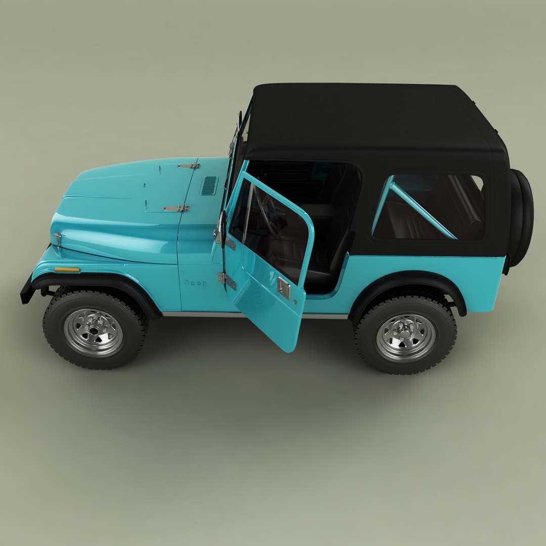 3D Jeep CJ-7 https://p.turbosquid.com/ts-thumb/Xs/9WbwPk/Eg/cj77/jpg/1700485708/1920x1080/fit_q87/e5231106f7e1ce7d1b4a349f270bd5696f309321/cj77.jpg