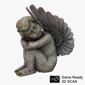 3d model cherub angel statue