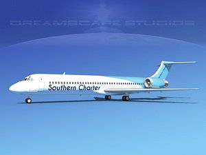3d md-87 md-80s jet model
