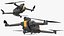 Drone de levés topographiques professionnel UAV noir équipé