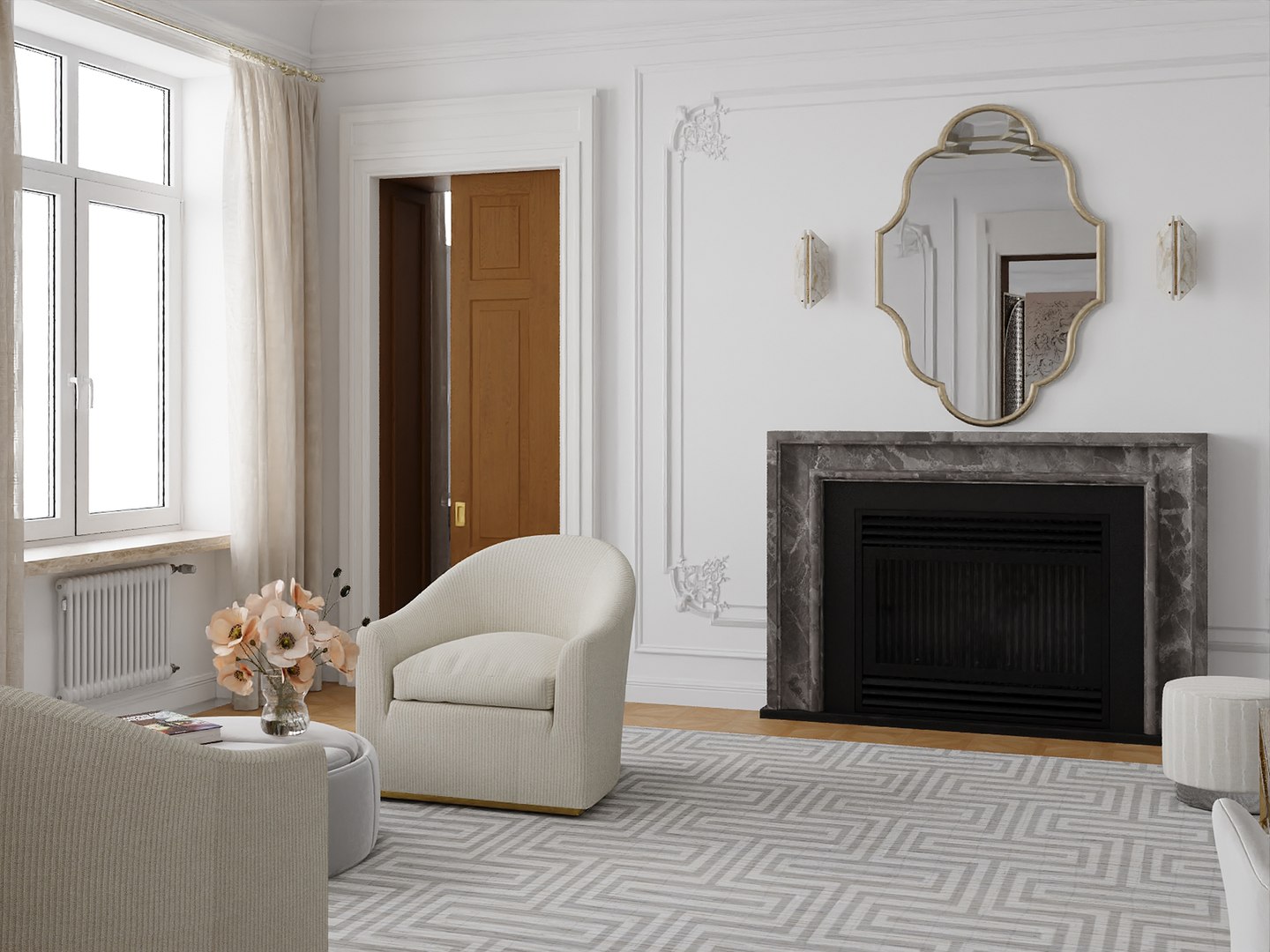 Photo inspiration: Picture Idea: 3D Modern Classic Apartment Interior Scene