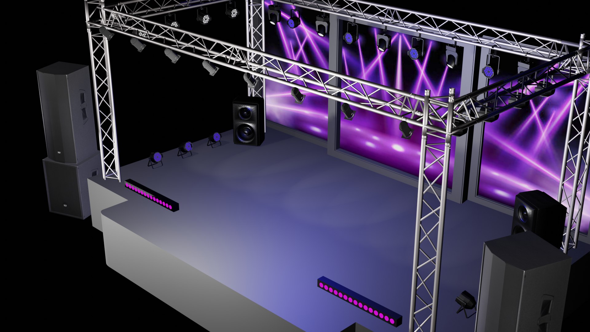 Concert Stage Model - TurboSquid 2243723