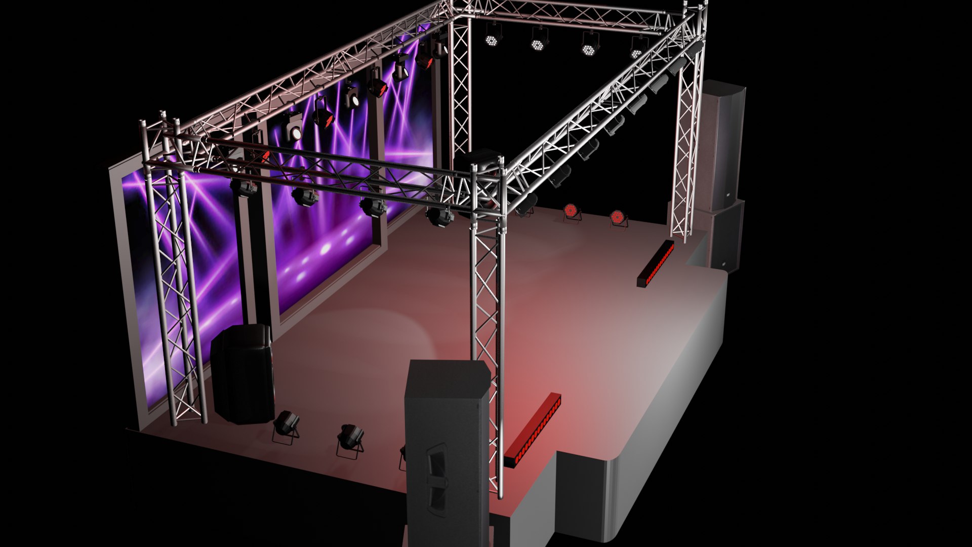 Concert Stage Model - TurboSquid 2243723