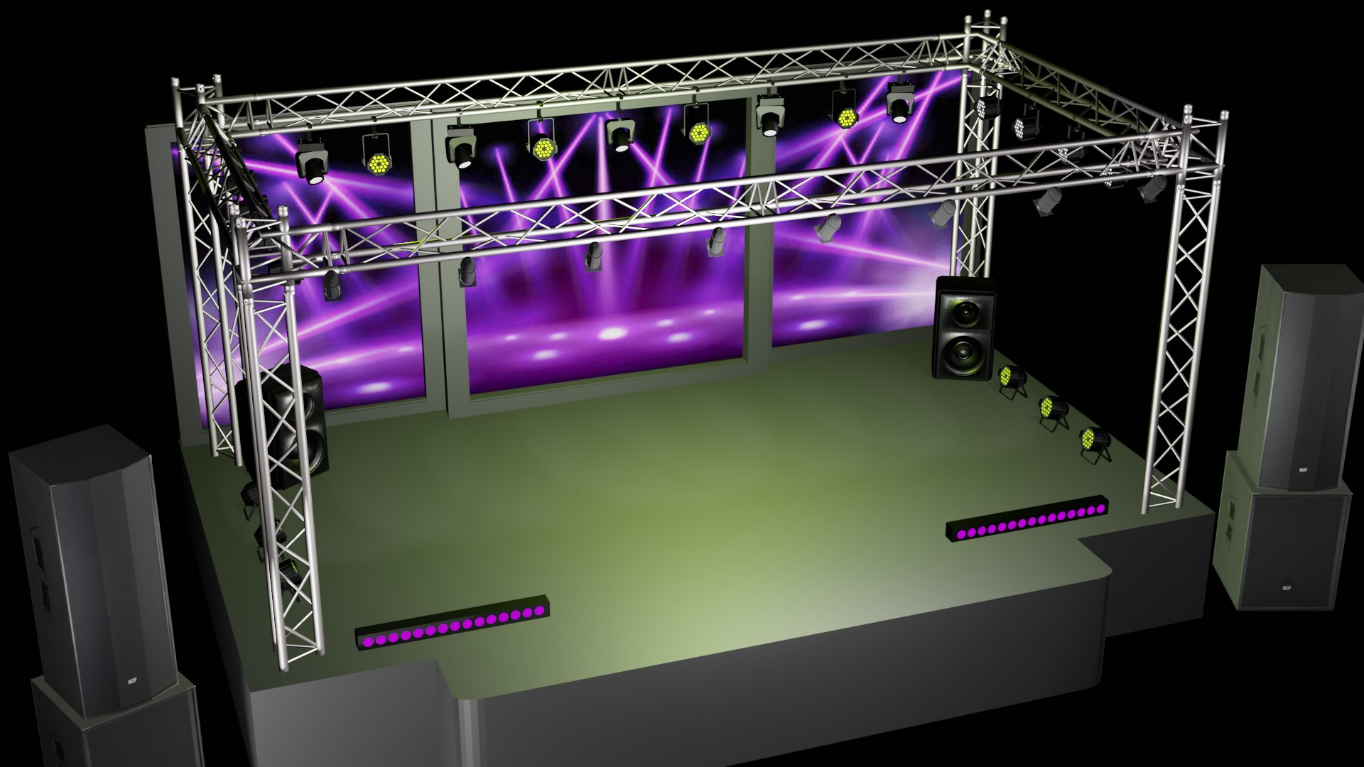 Concert Stage Model - TurboSquid 2243723