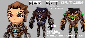 3d model sci fi rigged character