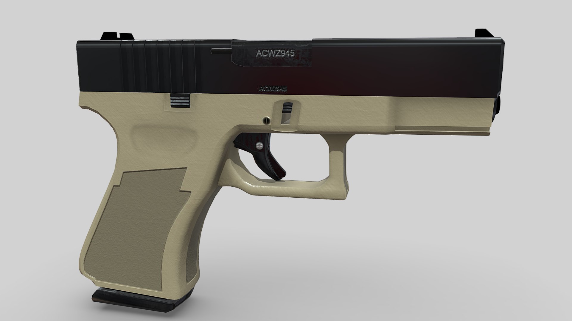 3D 9mm Modified Pistol Model - TurboSquid 1560956