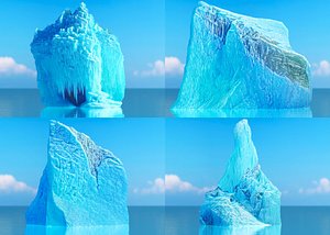 Icebergs Antarctica 3D