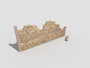 destroyed wall 3d model