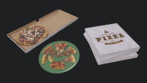 3D Lowpoly Pizza Pack