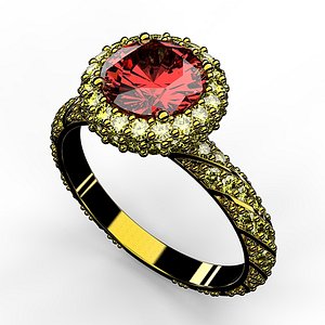 Twist Pave Ring