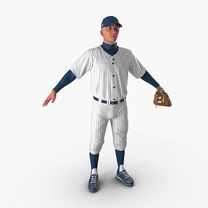 baseball player generic 6 3d model