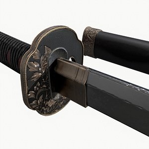 3D gameready samurai katana model