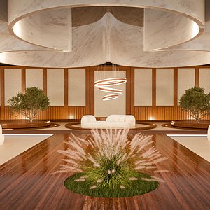 3D Luxury Modern Interior Hall model